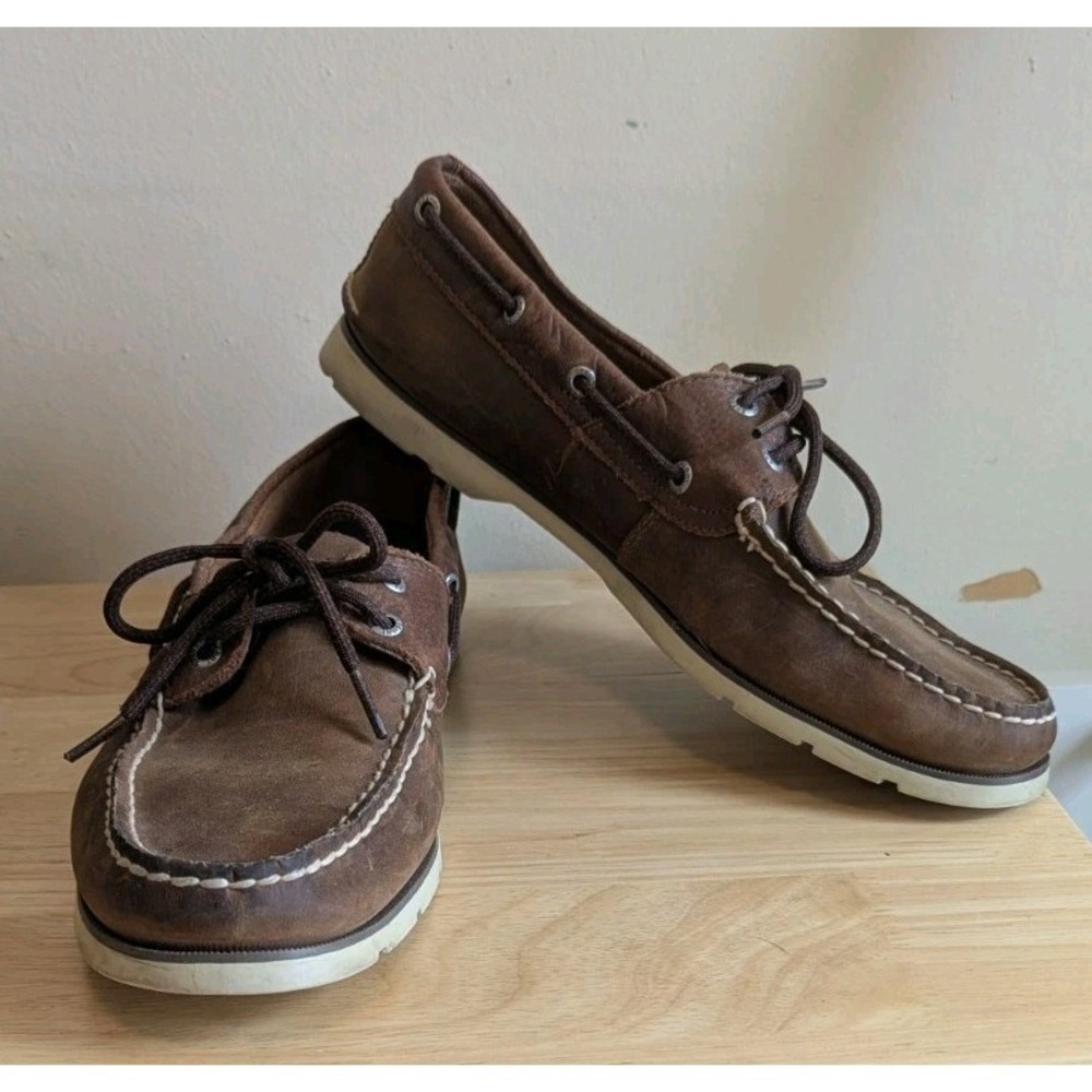 Sperry Top Sider Gold Cup Men's Size 10.5 M Boat Shoes  Brown Leather Preppy